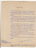 1946 DIJON - HENRI BAL CHEF DE GROUPE 3E ARRDT VB POUR DALOZ - LETTRE TAPUSCRITE (MILITAIRE) - Documenti Storici