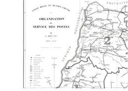 Kaart Belg. Congo I.v.m. "Organisation Du Service Des  Postes" - Non Classés