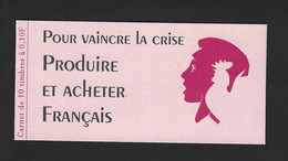 CARNET PRIVE MARIANNE BRIAT POUR VAINCRE LA CRISE PRODUIRE ET ACHETER FRANCAIS THEME COQ - Other & Unclassified