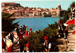 Delcampe - Pyrénées Orientales > Collioure. Sardanes Devant Le Vieux Port Par Le Groupe Joventut - Tänze