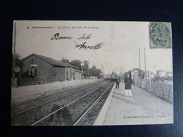 Z34 - 78 - Sartrouville - La Gare, Arrivée D'un Train - Beau Cachet Convoyeur Rouen à Paris 1904 Au Dos - Sartrouville