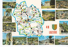 Carte Géographique De Lozère. - Carte Geografiche