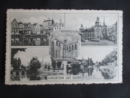 CP PAYS-BAS (M1709 B) GROETEN UIT GOES (2 Vues) Multivues 1953 - Goes