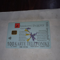 Albania-me Telekom Bota-(100impulse)-(2)-(1000-101754)-tirage-?-used Card+1card Prepiad Free - Albanien