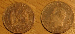 Napoléon III - 1 Centimes 1854 A - 1 Centime