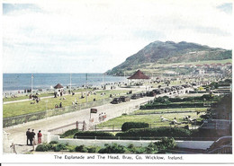 LARGER SIZED POSTCARD - THE ESPLANADE AND THE HEAD - BRAY - CO. WICKLOW - IRELAND - Wicklow