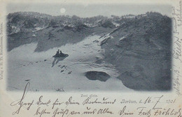 AK Borkum - Zwei Allein - Paar In Den Dünen - Mondscheinkarte - 1901  (54393) - Borkum