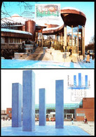 FINLAND (1987) Modern Architecture. Set Of 2 Maximum Cards With Thematic Cancel. Scott Nos 756-7, Yvert Nos 985-6 - Cartes-maximum (CM)
