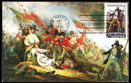 U.S.A. (1968) Battle Of Bunker Hill By Trumbull. Maximum Card With First Day Cancel. Scott No 1361, Yvert No 864. - Maximum Cards