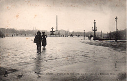 Cpa Paris Place De La Concorde Au Crépuscule,effet De Pluie,édition CLC, Non écrite. - Other Monuments