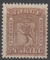 NORVEGIA - Norge - Norwegen - Norway - 1863/66 - 24 Skill - Yvert 10 - New - See Back Scan - Ongebruikt