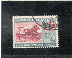 MALAISIE   Malaya   1957-61  Y.T. N° 80 à 83  Incomplet  Oblitéré - Federation Of Malaya
