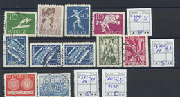 4377 Sweden Sverige Schweden 1953 Uncomplete Year Set On Used Stamps - Otros & Sin Clasificación