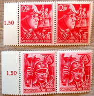 DR Die Letzten Marken Mi.Nr. 909,910 Als WP Mit Rand Postfrisch ** M€ 160,-- - Unused Stamps