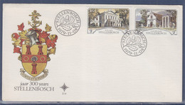 Deuxième Plus Ancienne Ville D'Afrique Du Sud Stellenbosch 08.11.79 Avec Bristol Explicatif, 2 Timbres - Covers & Documents