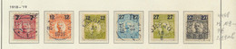 4408 Sweden Sverige Schweden 1918 - 1919 Used Stamp Set Mi 109 - 114 - Otros & Sin Clasificación