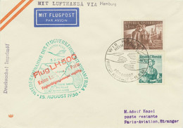 ÖSTERREICH 1956 Selt. Österr. Mitläuferpost Mit Dt. Lufthansa "HAMBURG - PARIS" - Autres & Non Classés