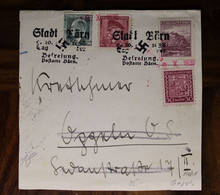 1938 Ceskoslovensko Reich Allemagne Cover Tschechoslowakei Besetzung Occupation Voir Cachet Au Dos - Besetzungen 1938-45