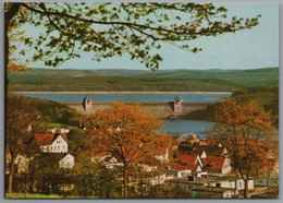 Möhnesee - Ortsansicht 2   Mit Talsperre Sperrmauer - Möhnetalsperre