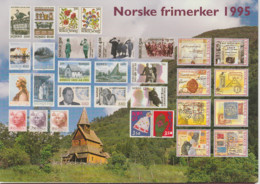 Carte Postale Poste Mint Postcard Postshop Timbres Imprimes Programme Country Printed Stamps Year Issue 1995 Frimerker - Noorwegen