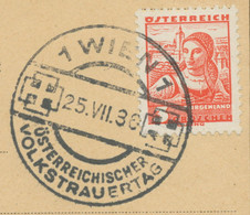 ÖSTERREICH SONDERSTEMPEL 1936 1 WIEN 1 25.VII.36 ÖSTERREICHISCHER VOLKSTRAUERTAG - Frankeermachines (EMA)