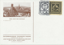 ÖSTERREICH SONDERSTEMPEL ÖSTERREICHISCHE TECHNIKER TAGUNG WIEN 1936 6. DEZEMBER - Frankeermachines (EMA)