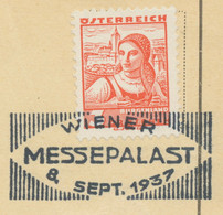 ÖSTERREICH SONDERSTEMPEL 1937 „WIENER MESSEPALAST 8. SEPT. 1937“ - Frankeermachines (EMA)