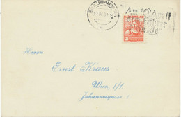 ÖSTERREICH WERBE-SONDERSTEMPEL BRAUNAU Am INN 10.IV.38 Am 10.April Dem Führer JA - Franking Machines (EMA)