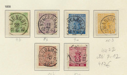 4422 Sweden Sverige Schweden 1858 Stamps Mi 7 - 12 - Sonstige & Ohne Zuordnung