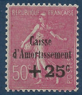 France Caisse Amortissement N°254a**  Variété Sans Point Sur Le "I" D'amortisssement Signé Calves (cote Yvert : 175€) - Unused Stamps