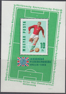 Hungary 1966 - Football World Cup - Miniature Sheet Mi Block 53 A (2239) ** MNH - 1966 – Angleterre