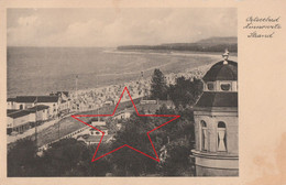 Ansichtskarte Ostseebad Zinnowitz Strand Mit Friseur Schröder Auf Usedom 1938 - Zinnowitz