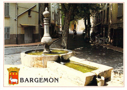 83 - Bargemon - Fontaine, Place De La Mairie - Bargemon
