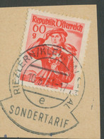 ÖSTERREICH RIEZLERN/KLEINWAISERTAL / SONDERTARIF Seltene Sonderform-Stempel 1951 - Usados