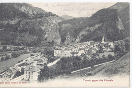 THUSIS Svizzera Gegen Die Viamala  1906 - Timbro Ambulante 32 - Thusis