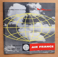 Brochure Air France - Itinéraires Longs Courriers - Hémisphère Sud - 1962 - Illustration P. Charliat - Publicités