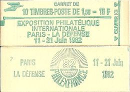 CARNET 2155-C 2 Sabine De Gandon "PHILEXFRANCE 82" Daté 4/9/81 Conf. 3 Fermé Bas Prix Parfait état RARE - Modern : 1959-...