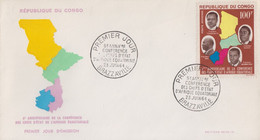 Enveloppe  FDC  1er  Jour   CONGO    5éme  Anniversaire  Conférence  Des  Chefs  D' Etat    1964 - FDC