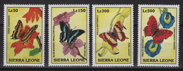 Sierra Leone - N° 1642 à 1645 - Faune - Papillions - Cote 8.50€ - * Neufs Avec Trace De Charniere - Sierra Leona (1961-...)