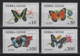 Sierra Leone - N° 1338 à 1341 - Faune - Papillions - Cote 10€ - * Neufs Avec Trace De Charniere - Sierra Leone (1961-...)