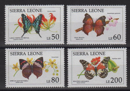 Sierra Leone - N° 1471 à 1474 - Faune - Papillions - Cote 8€ - * Neufs Avec Trace De Charniere - Sierra Leona (1961-...)