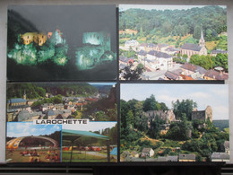 LOT 4 CP LUXEMBOURG (M1705) LAROCHETTE (5 Vues) Château Féodal Camping Piscine Vue Générale Château Illuminé - Larochette