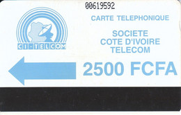 TARJETA DE COSTA DE MARFIL DE UNA ANTENA PARA SATELITES DE 2500 FCFA - Côte D'Ivoire