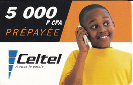 TARJETA DE BURKINA FASO DE 5000 FCFA DE CELTEL (NIÑO) DATE 30/10/2003 - Burkina Faso