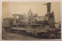 Carte Postale En Gare De Saint Dizier Locomotive Train - Saint Dizier