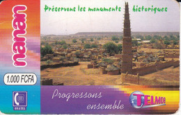 TARJETA DE BURKINA FASO DE 1000 FCFA DE ONATEL (MONUMENTO HISTORICO) - Burkina Faso