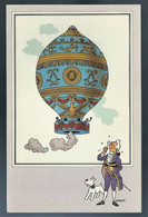 Herge-Tintin-Chromo-Voir-et-Savoir-Timbre-Tintin-Aerostation-collection--Serie1 EO - Altri
