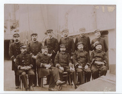 Photo Membres équipage Marine Guerre Militaire Photo 25 Cm X 19 Cm - Bateaux