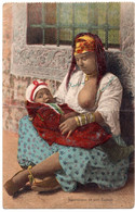 Delcampe - 11232" MAURESQUE ET SON ENFANT" ANIMATA -VERA FOTO -CART NON SPED - Afrika