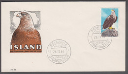 1966. ISLAND. White-tailed Sea Eagle. 50 Kr. On FDC.  (Michel 399) - JF414821 - Lettres & Documents